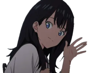 👋 Anime, Mädchen, winkend, Cartoon, Charakter telegram sticker