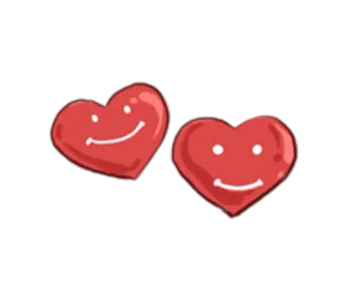 💕 coração, sorriso, vermelho, emoji telegram sticker