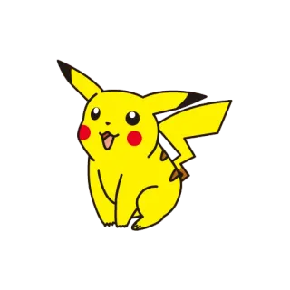 😇 Pikachu Pokemon Pikachu, Pokémon, desenho animado, amarelo, fofo, anime telegram sticker