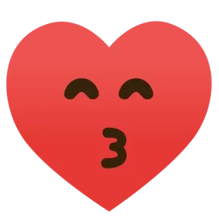 🌟 emoji, heart, kiss, love, red, expression telegram sticker