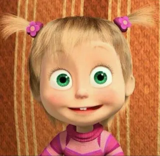 😁 Masha Masha and the Bear cartoon, meisje, kind, Masja, animatie telegram sticker