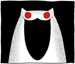 🔴 owl, cartoon, animal, spooky, creepy telegram sticker