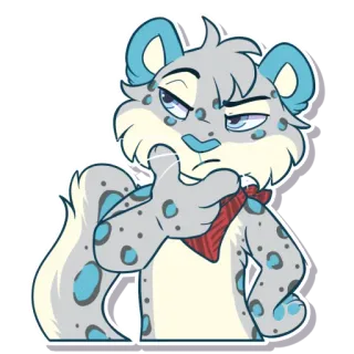 🤔 snow leopard whatsapp sticker