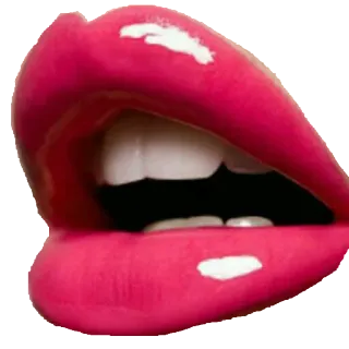 💋 lips, makeup, glossy, mouth, pink telegram sticker