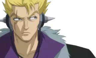😒 アニメ, キャラクター, 漫画, 金髪, 怒り whatsapp sticker