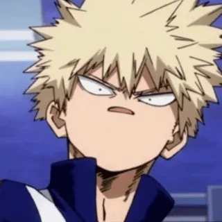 😶 Bakugo Katsuki My Hero Academia อนิเมะ, มังงะ, โกรธ, ฮีโร่, โรงเรียน telegram sticker