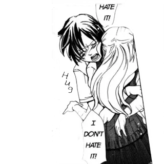 ❤ HATE IT!
I DON'T HATE IT! Anime, Mangá, Abraço, Ódio telegram sticker