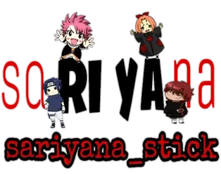 🎗 SO na sariyana_stick 动漫, 贴纸, Q版 telegram sticker