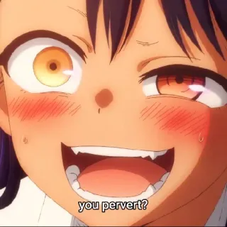 🍬 Nagatoro Don't Toy with Me, Miss Nagatoro you pervert? Anime, Nagatoro, Miss Nagatoro, Pervers, Drôle, Dessin animé, Souriant, Écolière telegram sticker