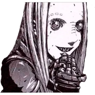 😁 Mangá, Anime, Terror, Assustador, Personagem, Ciborgue, Gore telegram sticker