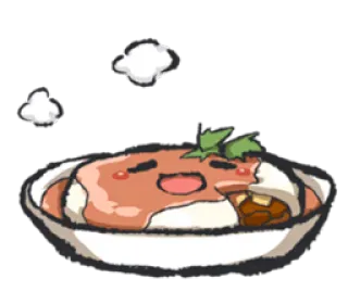 😀 nourriture, dessin animé, plat, mignon whatsapp sticker