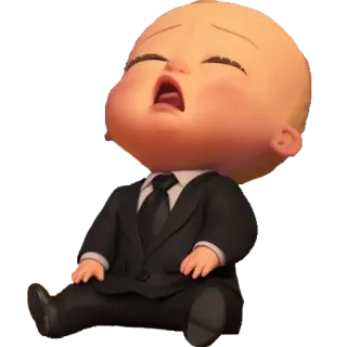 😴 Boss Baby The Boss Baby Kartun, Bayi, Setelan, Lucu, Kelelahan, Lelah, Karakter telegram sticker