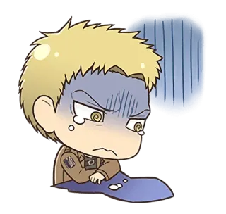 😢 Attack on Titan Anime, Manga, Pleurs, Personnage, Triste, Fanart telegram sticker