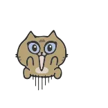 👍 cat, animal, offensive gesture, cartoon, illustration, sticker telegram sticker
