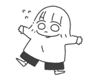 😖 Dibujos animados, Anime, Garabato, Lindo, Feliz, Chica telegram sticker