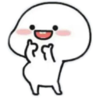 👍 sticker, cute, cartoon, character, emoji telegram sticker