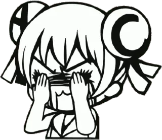😭 crying, upset, sad, cartoon, emotion, tears, anime telegram sticker