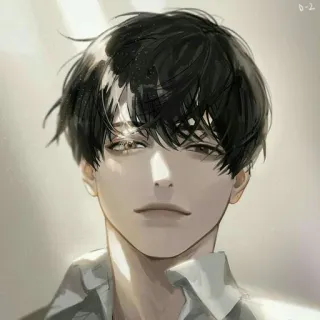📖 Anime, Retrato, Hombre, Ilustración, Obra de arte, Persona, Masculino whatsapp sticker