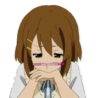 🤔 Anime, Ragazza, Triste, Personaggio, Cartone animato whatsapp sticker
