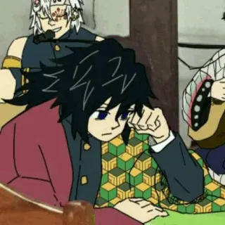 🌊 Giyu Tomioka Demon Slayer アニメ, 冨岡義勇, 鬼滅の刃 whatsapp sticker