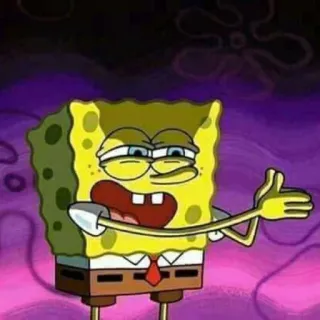 👍 Spongebob สพันจ์บ็อบ, การ์ตูน, นิคเคิลโอเดียน, ตลก, มีม telegram sticker