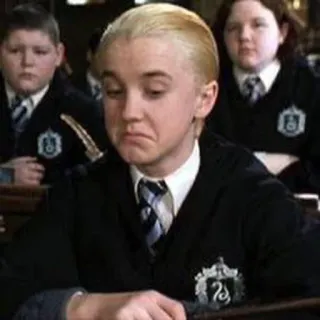 🤐 Draco Malfoy Harry Potter draco malfoy, harry potter, slytherin, magia, mago, estudante telegram sticker