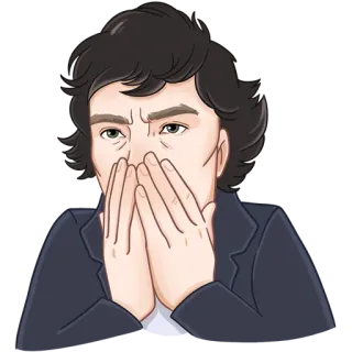 😩 충격, 놀람, 감정, 걱정, 캐릭터, 불쾌, 얼굴 감싸기, 혐오 telegram sticker