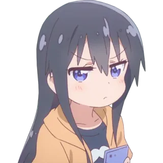 😤 anime, manga, character, cartoon, girl, sticker whatsapp sticker