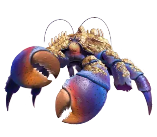 🦂 Tamatoa Moana Krabbe, glänzend, Disney, Ozean, Tamatoa, Bösewicht whatsapp sticker