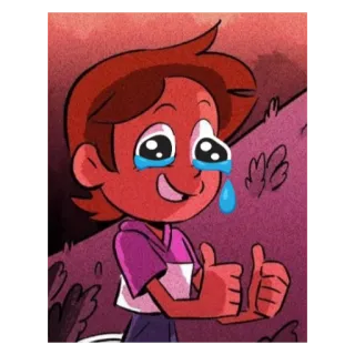 🥲 Luz Noceda The Owl House desenho animado, animação, chorando, polegar para cima, Luz Noceda, The Owl House, emoções, personagem telegram sticker
