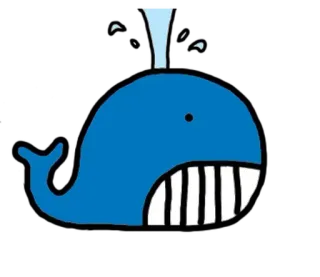 ⚪️ baleine, océan, mer, animal, marin, bleu, eau, mammifère whatsapp sticker