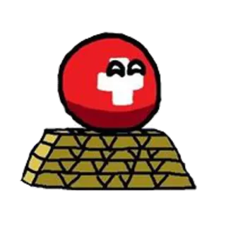 🇨🇭 кантрибол, швейцария, золото, богатство, флаг telegram sticker
