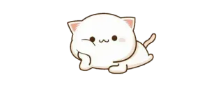 🙂 gato, lindo, kawaii, animal, mascota whatsapp sticker