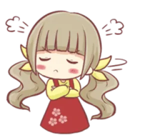 😤 bravo, frustrado, irritado, desenho animado, menina, chateado, emburrado telegram sticker