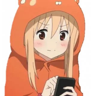 😯 Anime, Chica, Lindo, Sudadera con capucha, Dibujos animados, Personaje telegram sticker