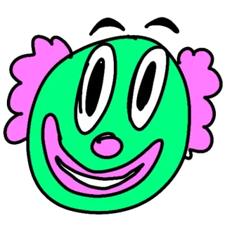 🤡 Badut, Kartun, Lucu, Wajah, Ilustrasi, Komik, Karakter telegram sticker