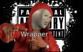 🗣 Wrapper Mème, Stonks, Emballage, Contenu Explicite, Humour whatsapp sticker