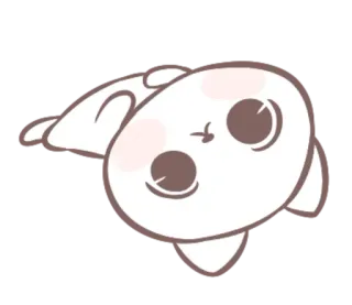 🙃 น่ารัก, กระต่าย, สัตว์, คาวาอิ, สติกเกอร์, การ์ตูน telegram sticker