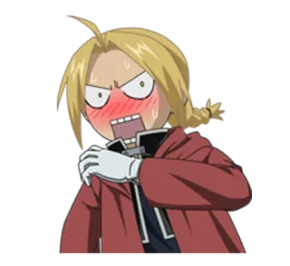 😳 Edward Elric Fullmetal Alchemist Anime, Manga, Fullmetal Alchemist, Edward Elric, Wütend, Cartoon telegram sticker