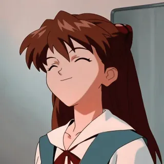😑 anime, girl, smile, cartoon telegram sticker