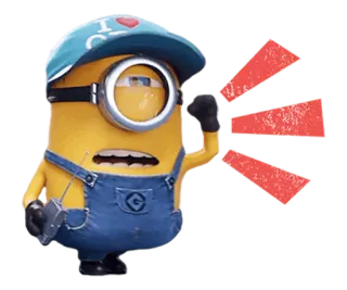 ✊ Minion cartoon, character, minion, funny, sticker telegram sticker