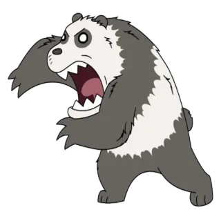 🤬 Панда, Медведь, Злой, Мультик, Животное whatsapp sticker
