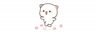 🫖 carino, animato, gatto, cartone animato, rosa, floreale telegram sticker