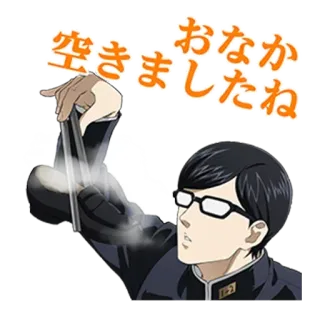 😎 おなかすきましたね hungrig, Anime, Manga, Cartoon, japanisch telegram sticker