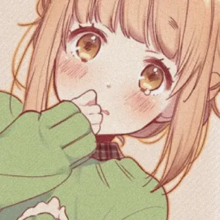 🍨 动漫, 可爱, 女孩, 卡哇伊, 漫画, 角色, 插画 telegram sticker