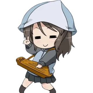 🙂 Anime, Manga, Mädchen, Instrument whatsapp sticker