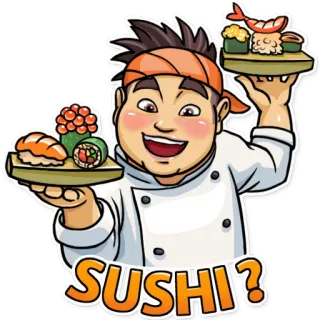 🍣 SUSHI? Sushi, Comida, Chef, Comida japonesa, Mariscos telegram sticker