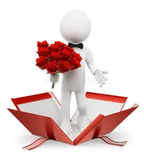 🎁 gift, roses, love, box, valentines, flower telegram sticker