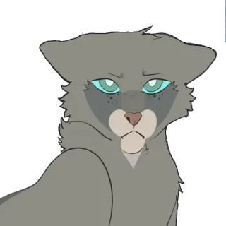 😒 猫, 灰猫, 动物, 宠物, 猫科动物, 卡通 telegram sticker