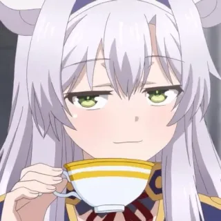 😏 anime, girl, tea, cup, cute telegram sticker